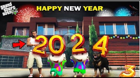 GTA 5 : Franklin Shinchan & Pinchan Celebrate New Year 2024 GTA 5 !