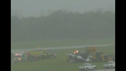 Military jet crashes at Dayton Air Show practice run