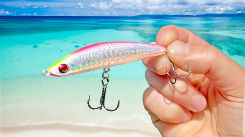 Solo fishing an Indonesian Beach