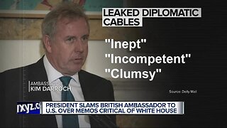 President Trump slams British ambassador to the U.S. over memos critical of the White House