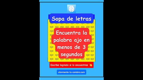 Sopa de Letras: Encuentra AJO en la matriz de palabras