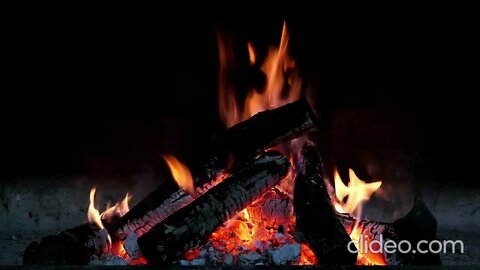 5 Hours of video on a Burning fire with sound.No music.Fireplace.