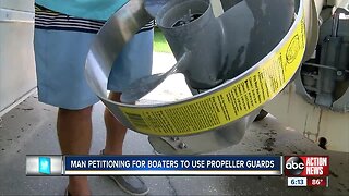 Man hopes to protect manatees, petitions for boaters to use propeller guards