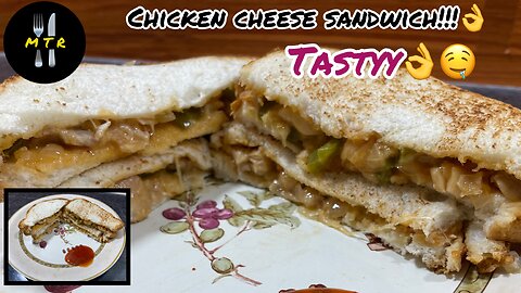 Chicken cheese sandwich|Easy recipe| by meri tasty recipes