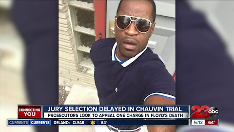 Jury selection delayed in Chauvin trial, prosecutors look to appeal one charge in Floyd's death