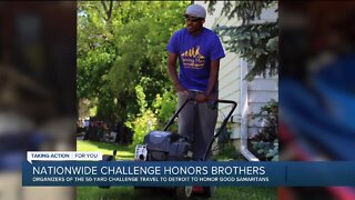 Westland brothers complete viral challenge, help their community through free lawn mowing