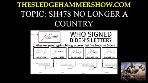 THE SLEDGEHAMMER SHOW SH478 NO LONGER A COUNTRY
