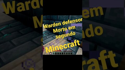 Warden Minecraft morto em segundos #minecraft #warden #phonkmusic