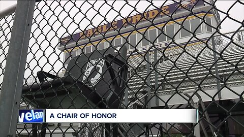 A single chair in Avon High School’s football stadium holds a big meaning for local veterans