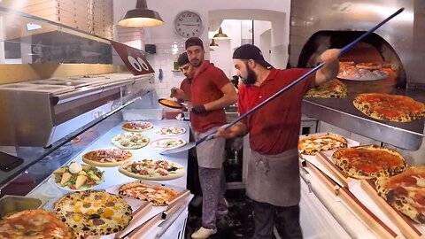 Hundreds of Fabulous Pizzas Baked Nonstop! Pizzeria “Sarchiapone” Turin, Italy