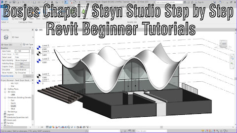 Revit Steyn Studio Chapel-Beginner-(BOSJES CHAPEL )Tutorials Part 1