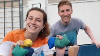 Gym teachers create challenging exercise to get kids moving