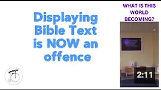 Displaying Bible Text is NOW an offence