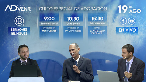 Culto Sábado Especial 19 Agosto 2023 - Mario Obando y Pr. David Gates