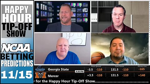 College Basketball Picks, Predictions and Odds | Happy Hour Tip-Off Show for November 15