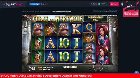 Betfury Cure Of The Warewolf Slot Game! Dont Be Afraid Of The Big Bad Warewolf! #BFoverview