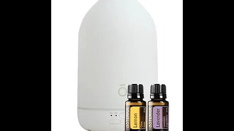 LALUZ DIFFUSER WITH LEMON AND LAVENDER ESSENTIAL OILS