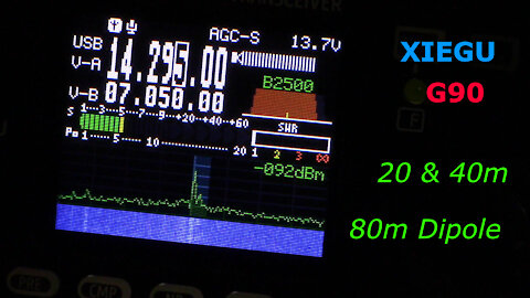 AirWaves Episode 45: Xiegu G90 on 20 & 40m & 80m Dipole!