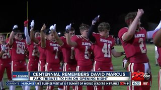 Centennial High School honors David Marcus on opening night