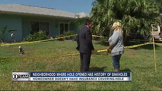 I-Team: Neighborhood where hole appeared in yard has history of sinkhole activity