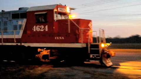 Carolina Coastal Freight Train With EMD GP9R's