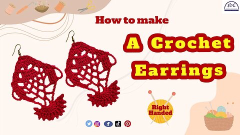 Super Idea 😍 Look what I did to make a crochet fish earrings - Right Handed