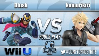 SSN | Blush (Captain Falcon) vs. 2GG | Komorikiri (Cloud, Sonic) - Wii U Pools Play - Frostbite 2018