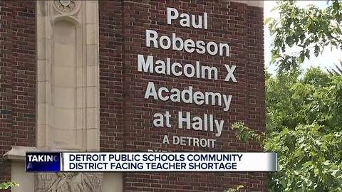 Detroit public schools community district facing teacher shortage