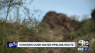 Concern over water pipeline route