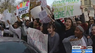 Students hold anti-Trump rallies