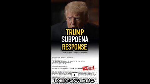 Trump Responds to J6 Committee Subpoena #shorts