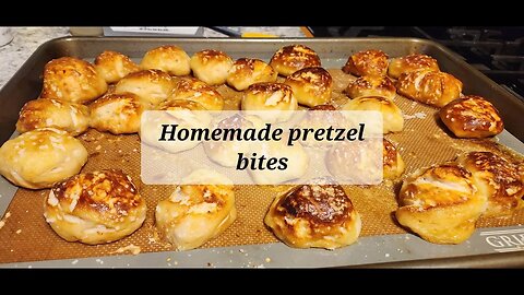 Homemade pretzel bites #pretzels #biscuits