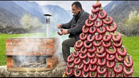 Homemade Sausage With Your Own Hands An Ancient Way Of Cooking Meat in the Intestines