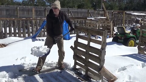 Processing Homestead Firewood And Snowy Fun