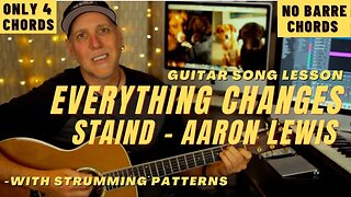 Staind Aaron Lewis Acoustic Everything Changes Guitar Song Lesson