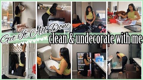 *NEW* GET IT ALL DONE 2022🌞| WHOLE APARTMENT CLEAN & UNDECORATE WITH ME | SPEED CLEANING | ez tingz