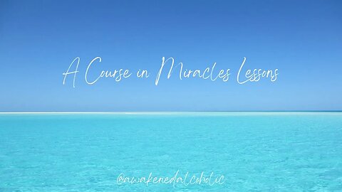 Lesson 26 A Course In Miracles