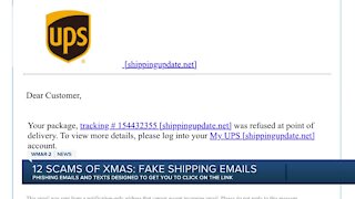 12 Scams of Christmas: Fake Shipping Emails