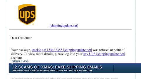 12 Scams of Christmas: Fake Shipping Emails