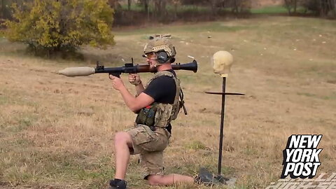 Shocking moment Army veteran YouTuber has rocket launcher explode in his hands