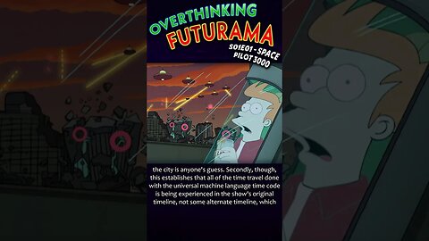 Futurama's MASSIVE time-travel paradox (Season 1, Episode 1, Space Pilot 3000) #shorts