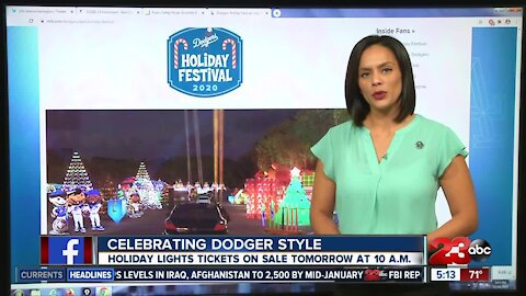 Los Angeles Dodgers to host holiday light event starting Nov. 27