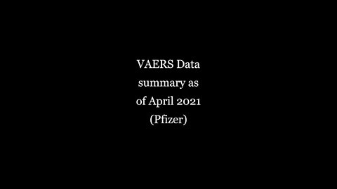 VAERS as of April 2021 #vaccine #impfpflicht