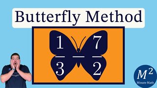 The Butterfly Method for Subtracting Fractions | 1/3 - 7/2 | Minute Math Tricks - Part 104 #shorts