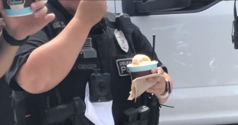 Delray Beach residents treat officers to ice cream