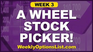 Week 3 Using The WeeklyOptionsList.com - Cash Secured Put Ideas for the Wheel Strategy!