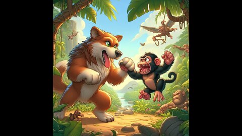 Dog-Monkey Duo: Where Fun and Frolic Collide!"