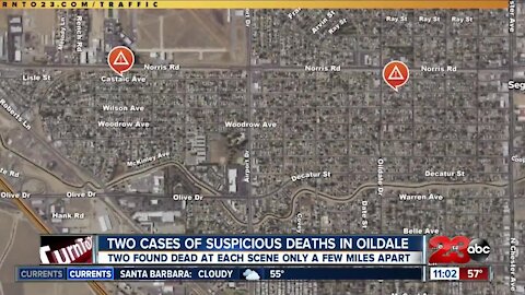 Two cases of suspicious deaths in Oildale, two found dead at each scene only a few miles apart