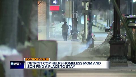 Detroit cop helps homeless mom and son find a place to stay