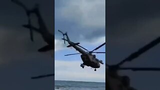 Crazy low flying Mi-35